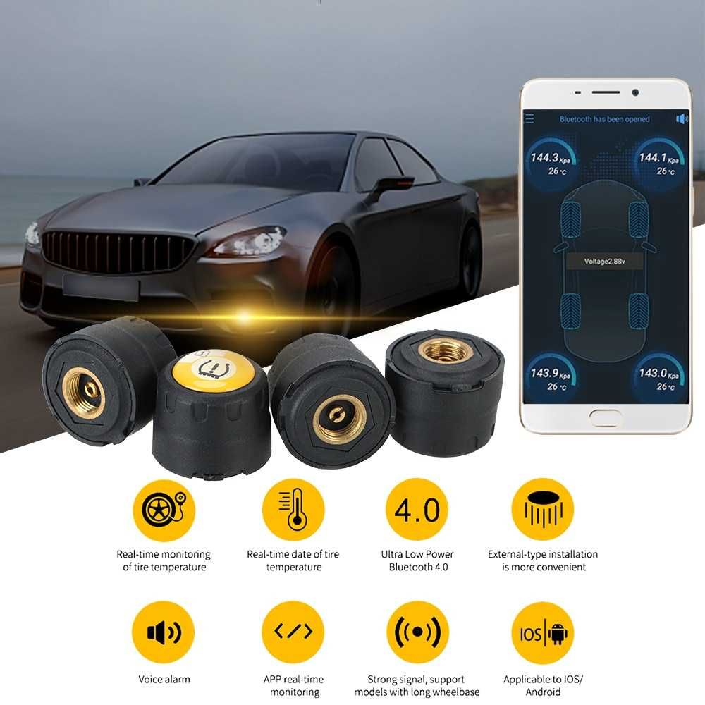 Блутут BLE TPMS сензори за налягане на автомобилни гуми.