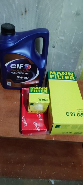 Panou clima, ulei motor Elf, filtru ulei, filtru aer,Dacia Logan
