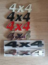 Stikere sigla logo emblema metal 4x4 4 x 4 rosu negru alb crom