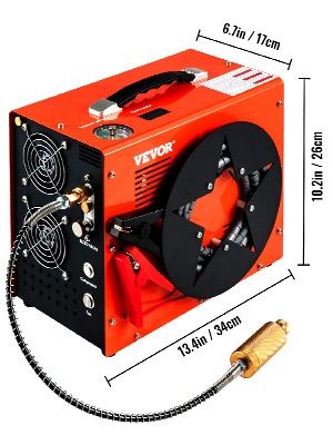 Компресор PCP Vevor 300 bara 4500 psi 220/110/12 V