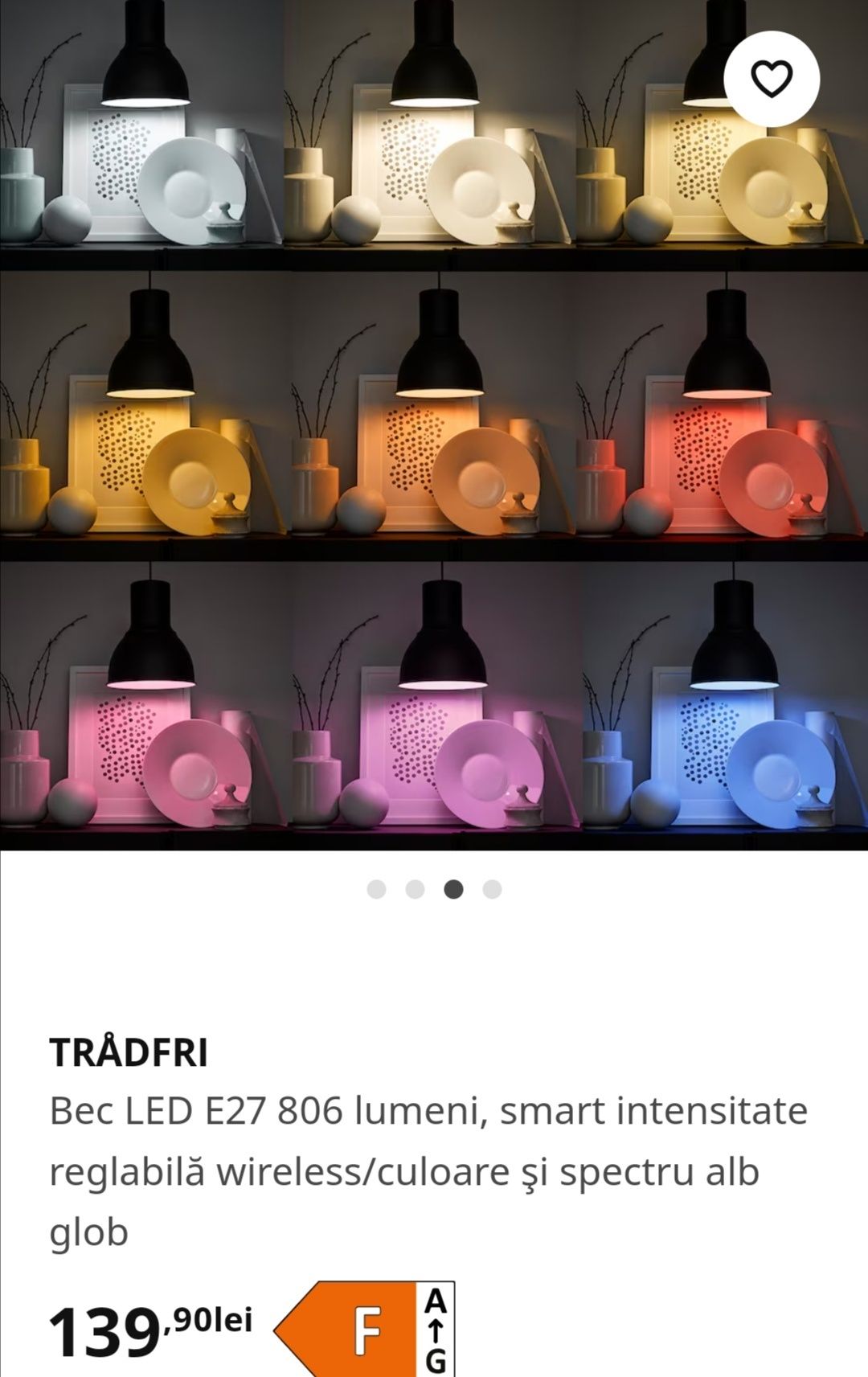 Bec Smart led multicolor TRADFRI