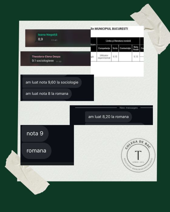 Meditații Limba Română/Sociologie  - bac