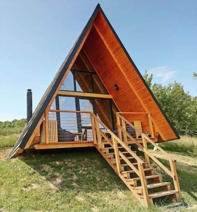 Cabane din lemn tip A,