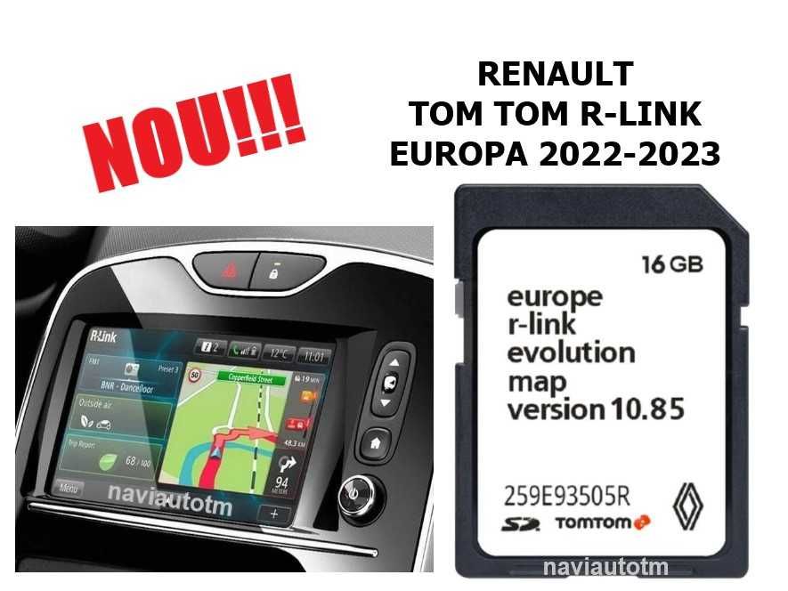 Renault Carminat R-LINK Tomtom Live Harti GPS 2022 Clio Megane Scenic