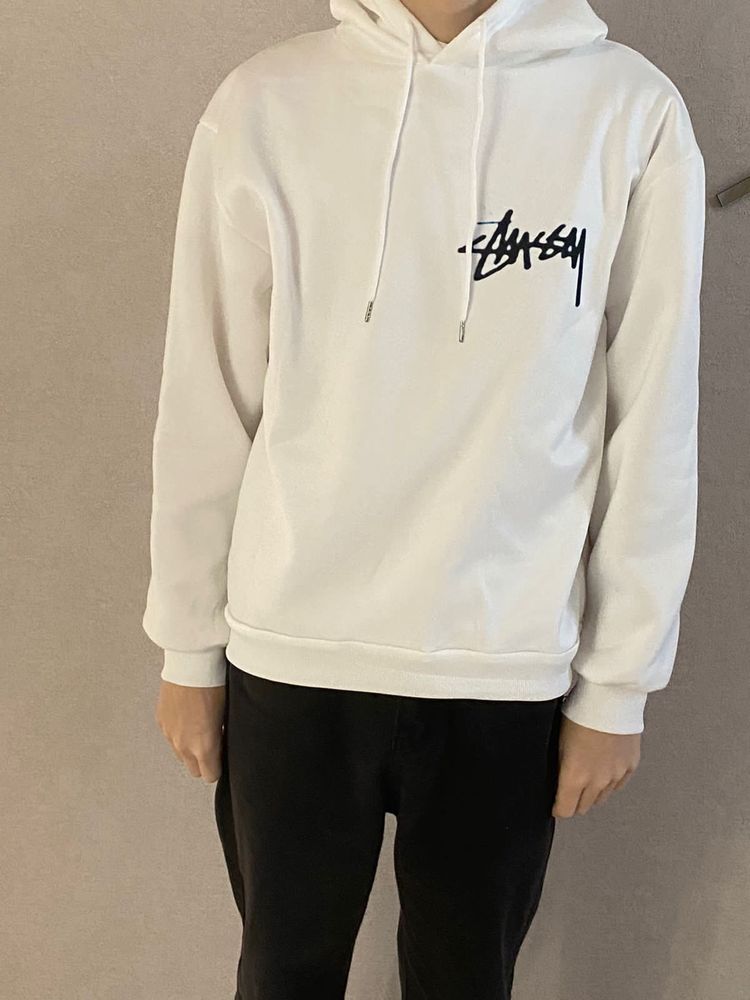 Худи stussy белая