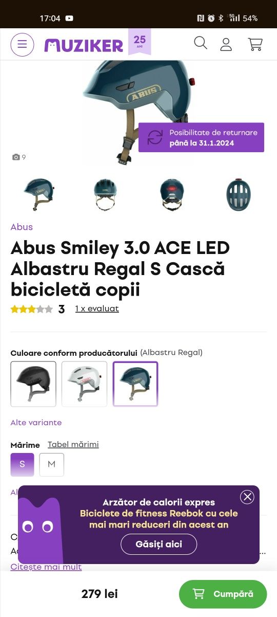 Casca Abus Smiley 3.0 Ace Led