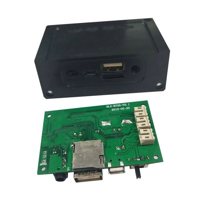 Mp3 плеър 3.7V-5V, 2*5W ъглов модул за вграждане с BT 5.0, Mic,Aux,Sd