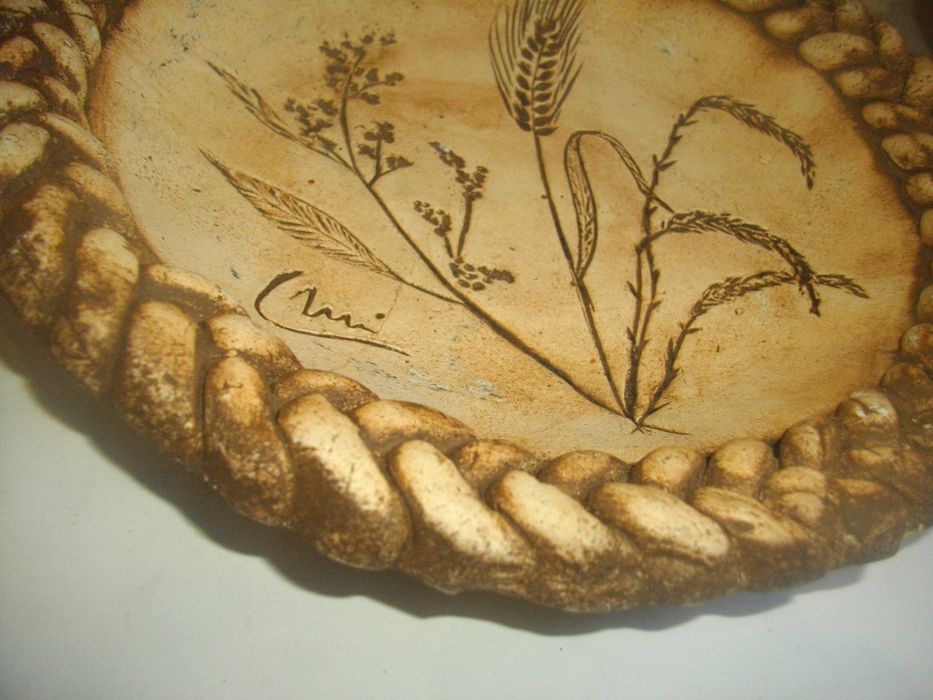 Стари Декоративни Фигурални Чинии-Ръчни-За Окачване-Големи-ф280/ф220мм