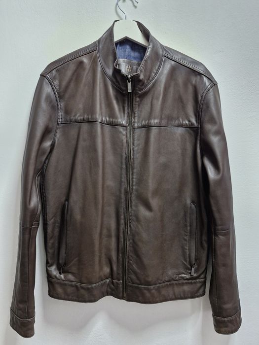 Geaca piele naturala ,Massimo Dutti , Talia L