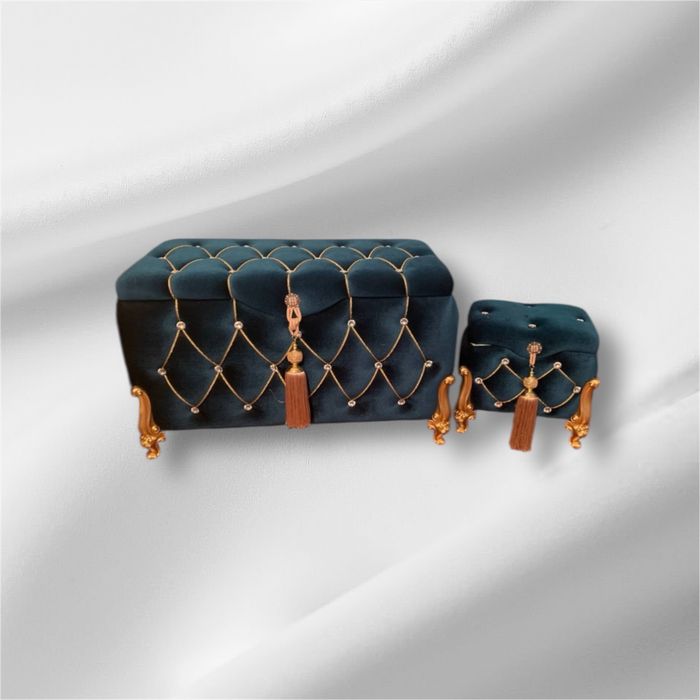 Сундук на приданное/ цвет бирюза