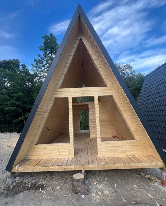 Vând cabane tip A frame