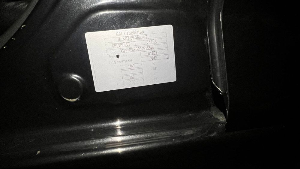 Chevrolet spark tayyor moshina