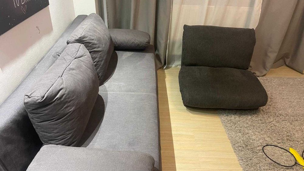 Canapea extensibilă, 3 locuri, stofă si fotoliu NOYER & VEGGER