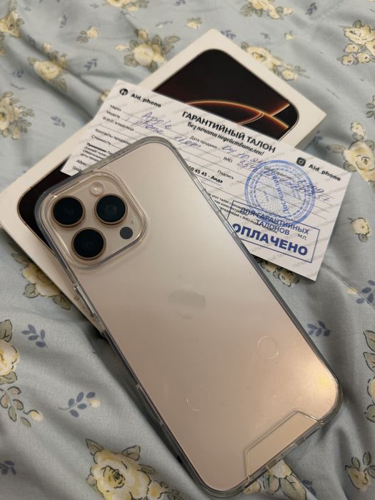 Продам iphone 16 pro max desert 256gb, 1sim+esim