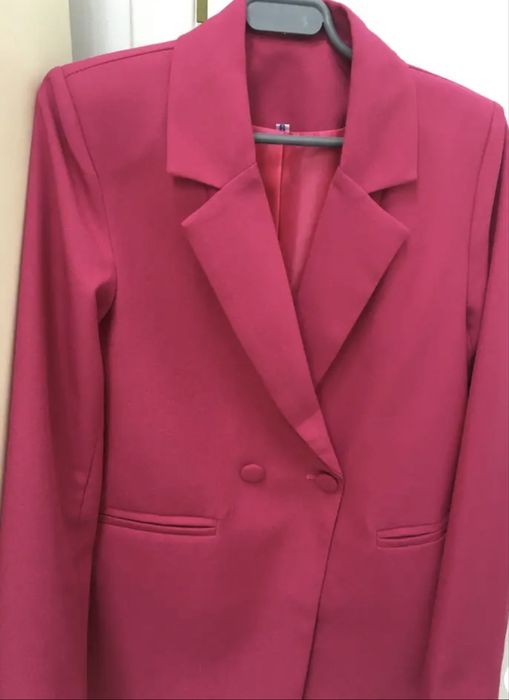 Пиджак удлиненный фуксия