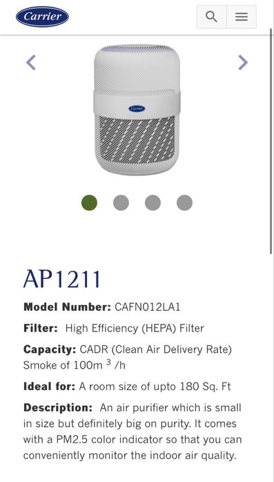 Vand Purificator aer Carrier, nou