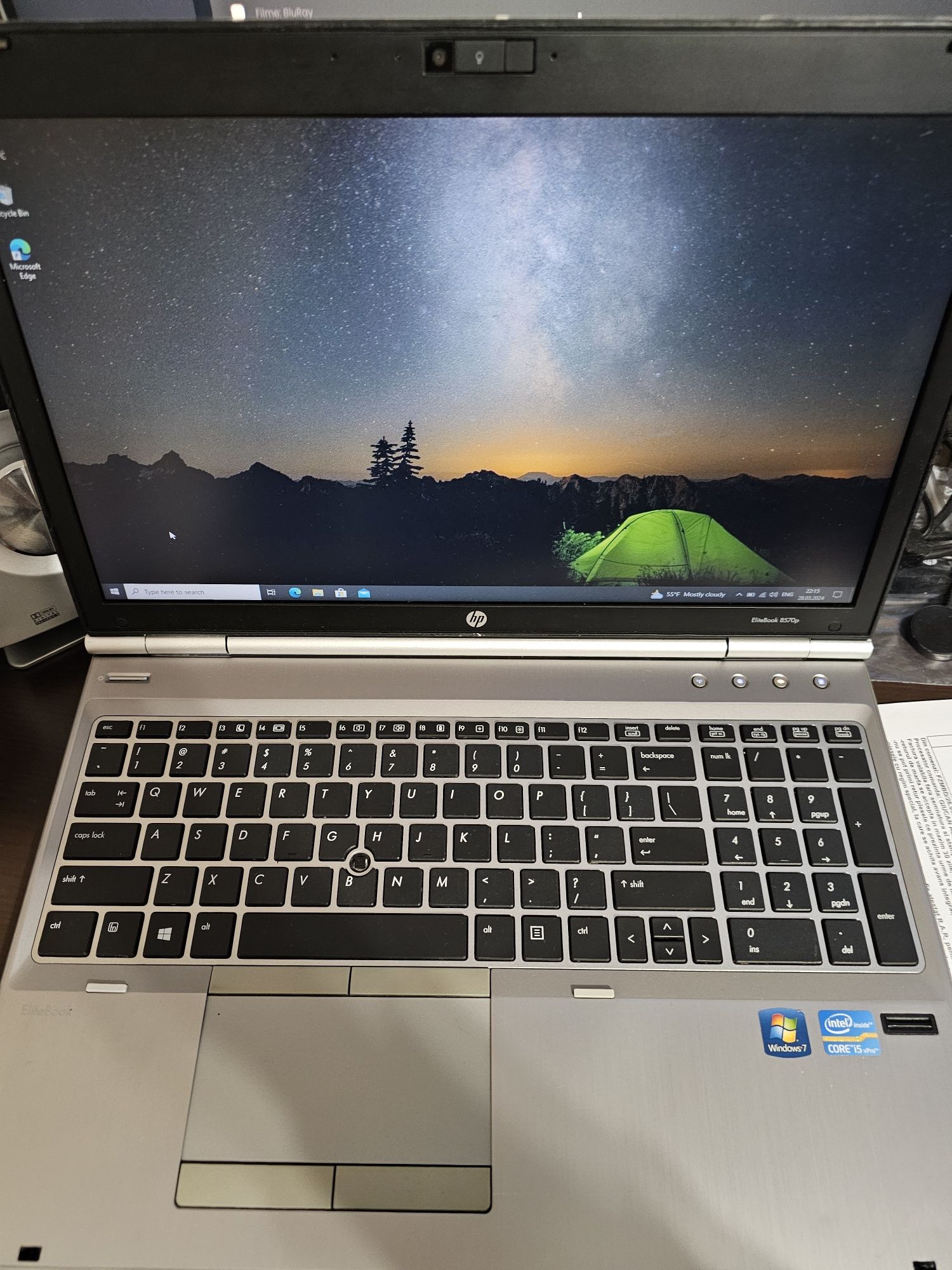 Laptop HP Elitebook 8570p i5-3360M 2.8GHz 12Gb RAM 256Gb SSD 15.6 HD+