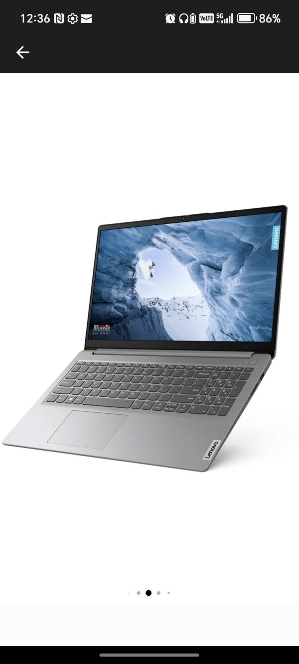 Laptop Lenovo IdeaPad 1 15IJL7 cu procesor Intel® Celeron® N5100 pana