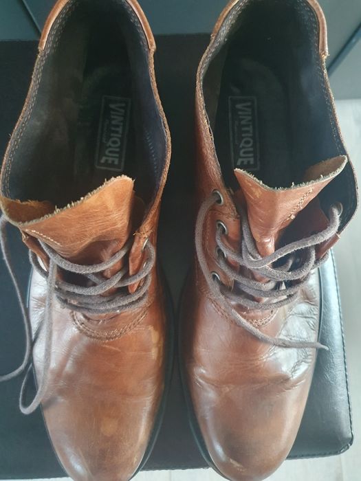 Ghete barbati vintage din piele naturala 44