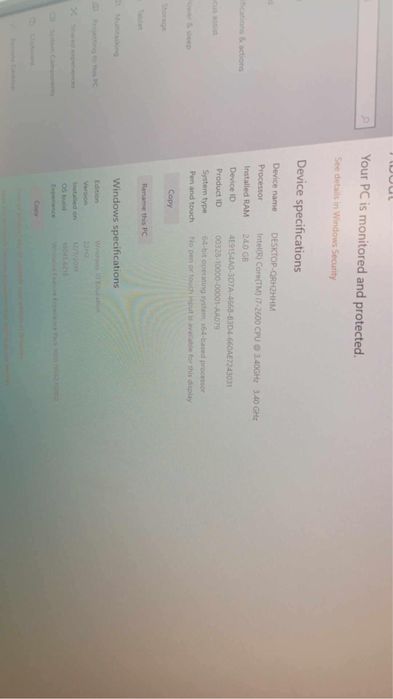 unitate pc +monitor