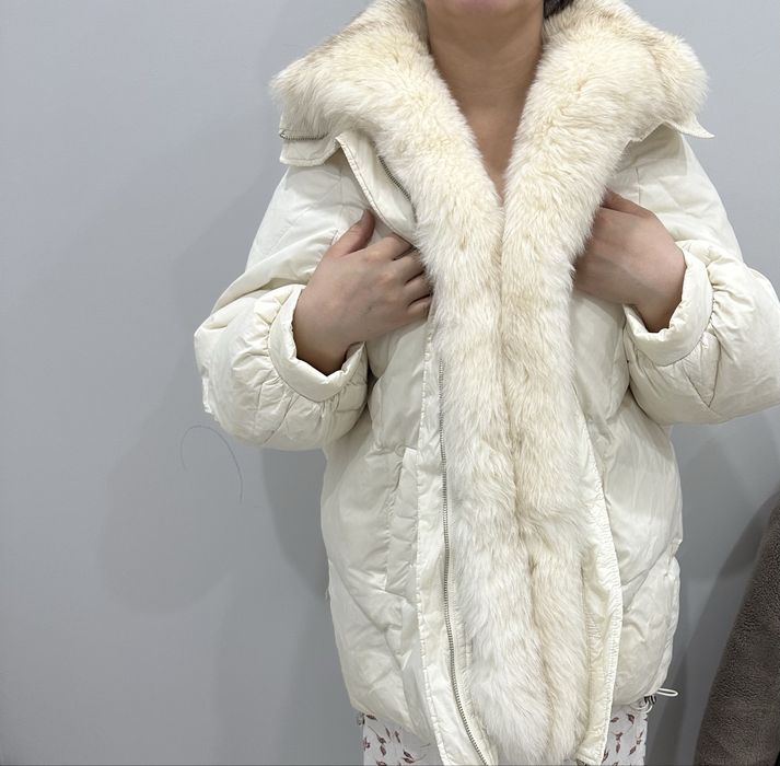 Зимняя парка с мехом гуся и лисы