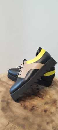 Обувки 37 номер /черно,жълто и браво/