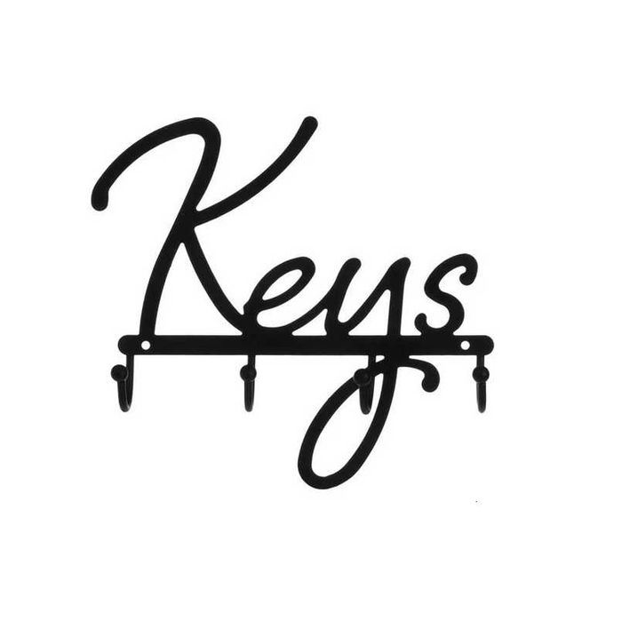 Декоративна  поставка за ключове Mercado Trade, 4места, Бял и Черен