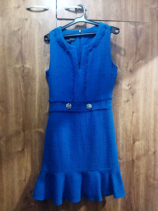 Турско синя рокля букле размер S Junona