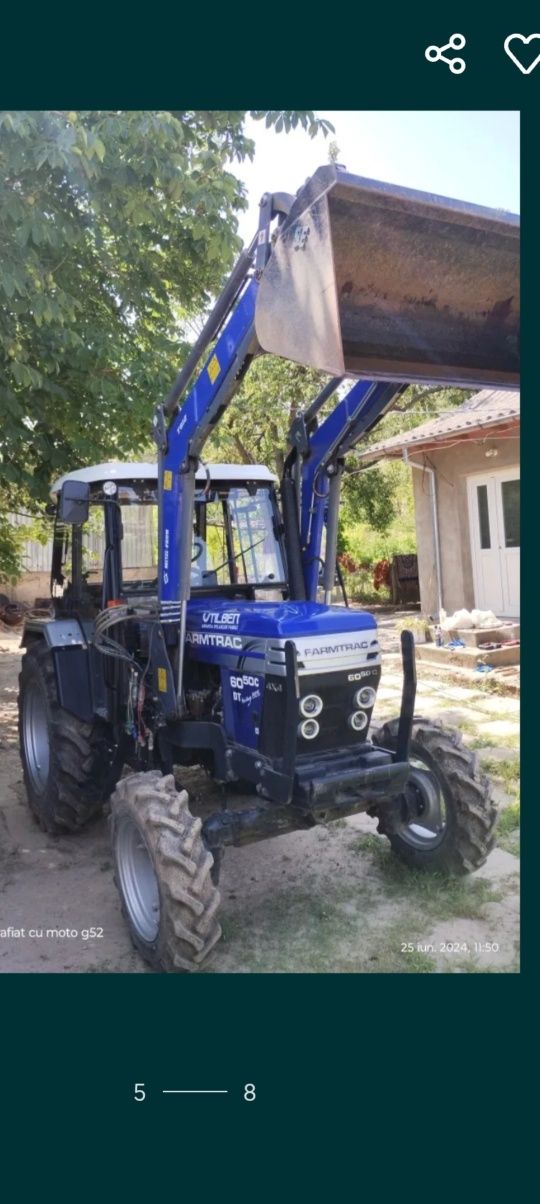 Vând tractor Farmtrac 4x4 46 cp.