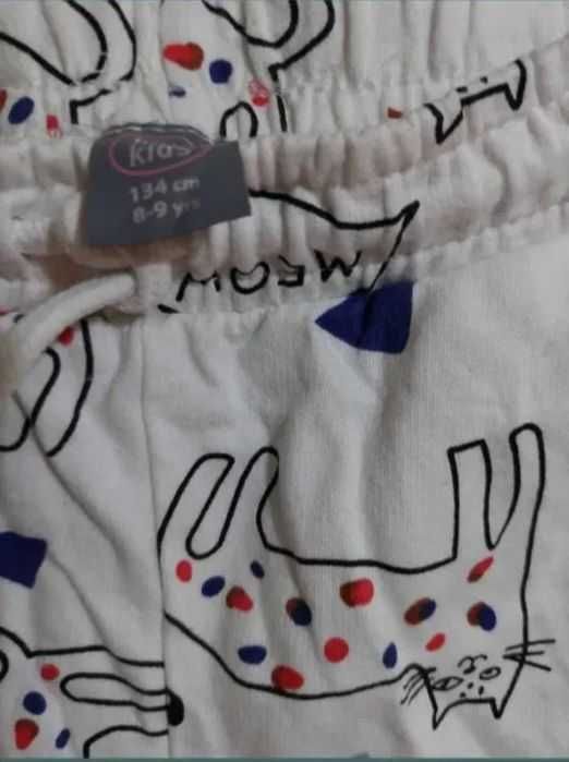 Pantalon imprimeu pisici cu căptușeală fete 134