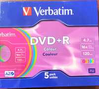 Verbatim DVD+R 4.7GB Colour 16x Speed 5 Units