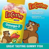 Детская Омега-3 L'il Critters 120 медвежат рыбий жир из Америки