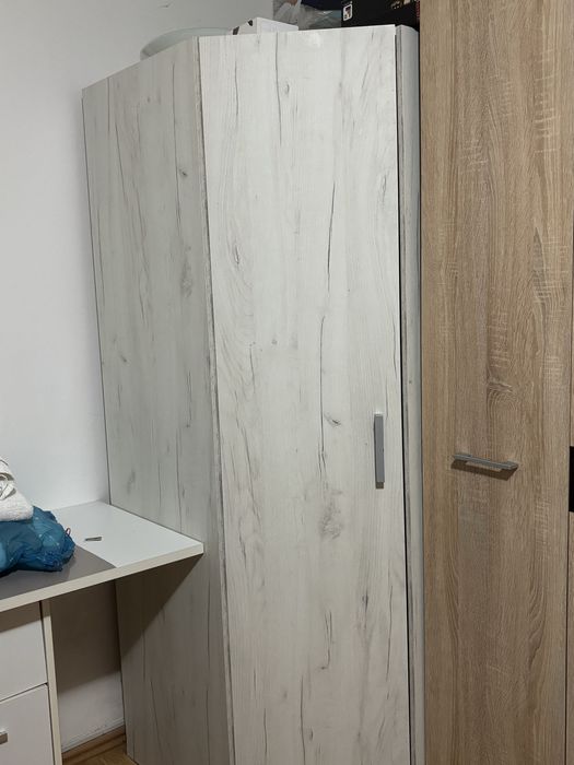 Dulap de colt ,culoare gri