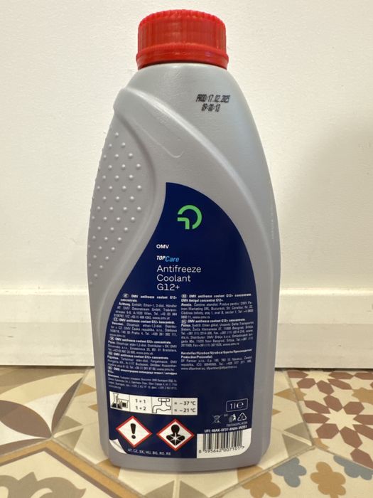Lichid de răcire G12+ OMV TopCare – 1L, Concentrat