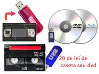 Transfer/convertesc format DVD-uri/Blue-ray/VHS/Hi8 pe stick 20 de lei