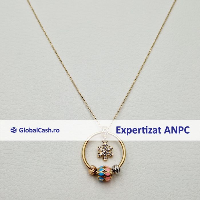 Lant cu pandantiv din aur de 14k, 3.12gr | GlobalCash.ro #CF102005