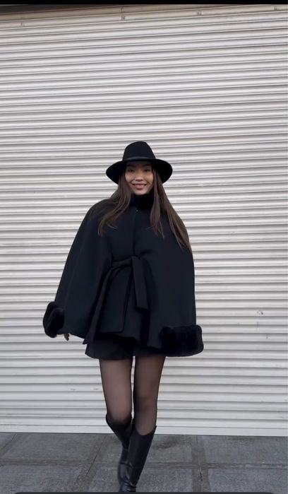 Панча-кейп, пальто в идеальном состоянии