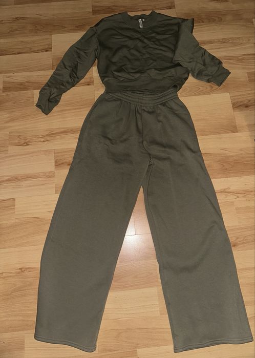 Дамски комплект горнище и долнище, H&M, цвят каки,разчер XS
