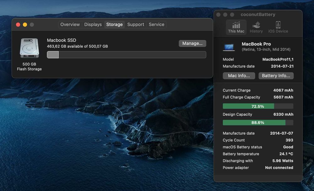 Macbook Pro Retina 13" 2014, i5, 8 GB, SSD 512 GB, stare foarte buna