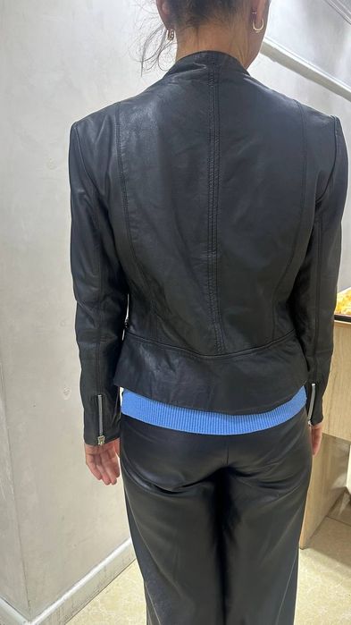 Кожаные пиджак Манго