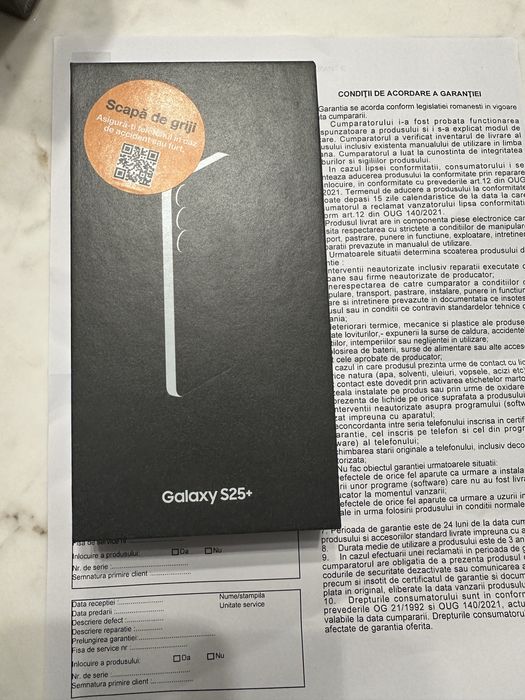 Samsung S25 plus.  256 GB.  Sigilat