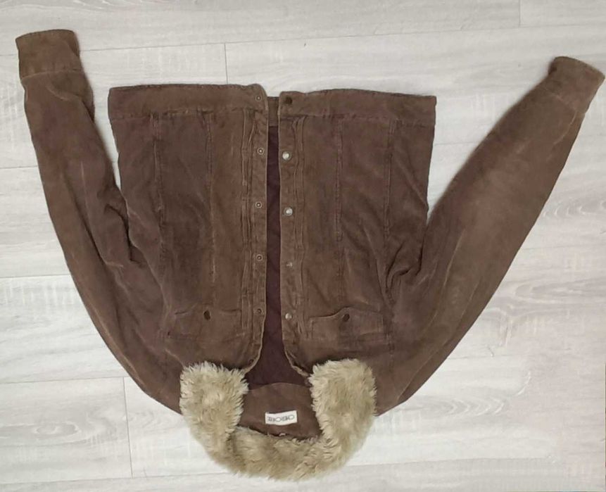 Geaca Jacheta Velur căptușită Guler detasabil