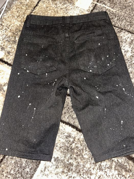 blugi scurti rupti splattered