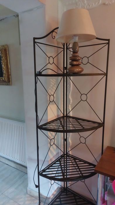 Etajera Neagra Fier/ Pliabila