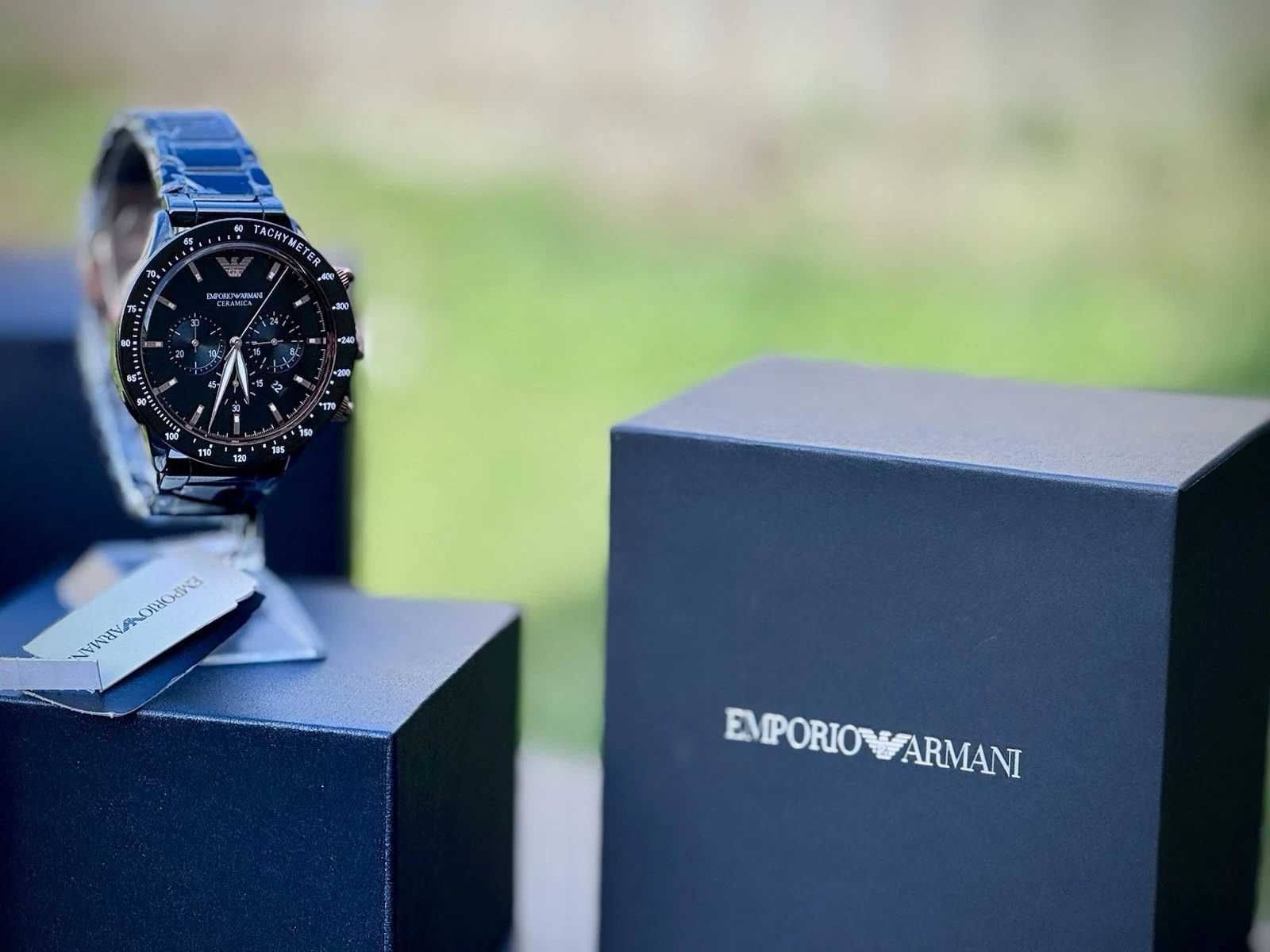 Emporio Armani – Мъжки хронограф от керамика, чисто нов с етикети