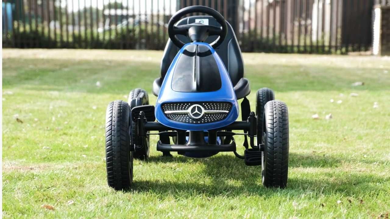 Masinuta kart cu pedale de Mercedes, pentru copii 4-9 ani #Blue