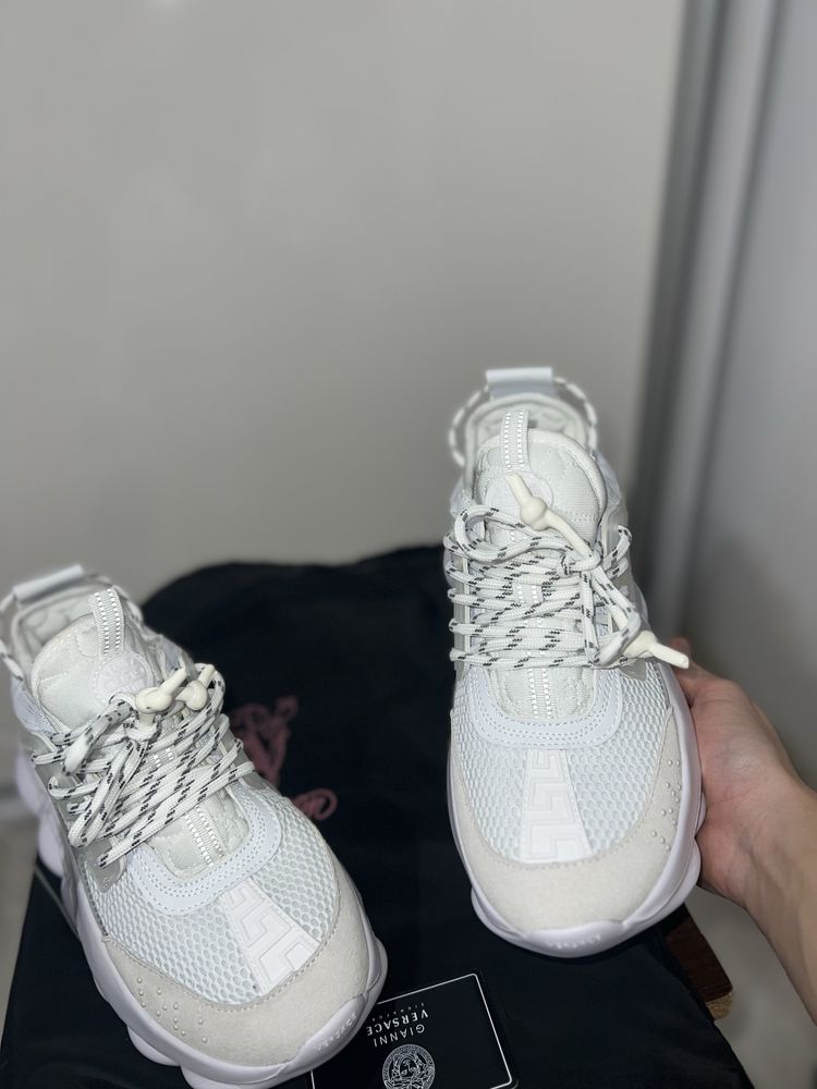 Adidasi Versace chain reaction alb 40,41,42,43