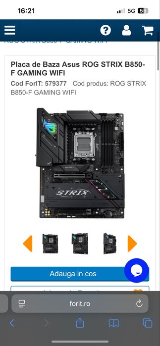 Rog strix b850-f wifi sigilata