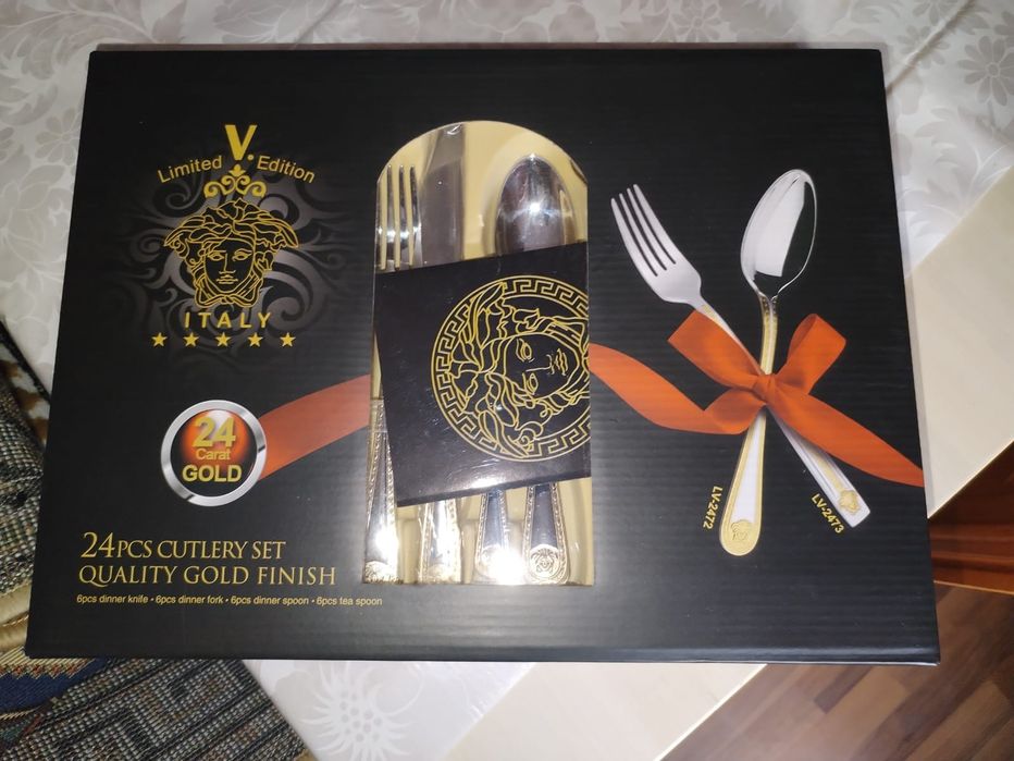 Vând set de oale inox+cadou Set de tacâmuri