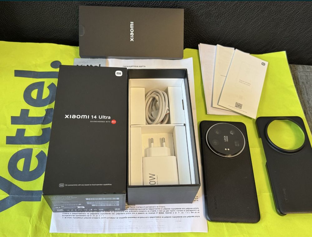 КАТО НОВ 512GB Xiaomi 14 Ultra 16GB 5G Гаранция Yettel 2027г. Black